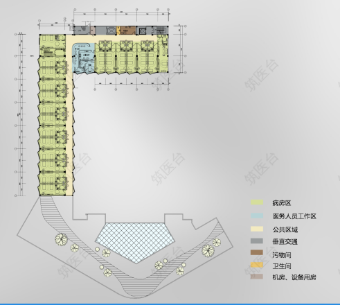 医院五层平面图
