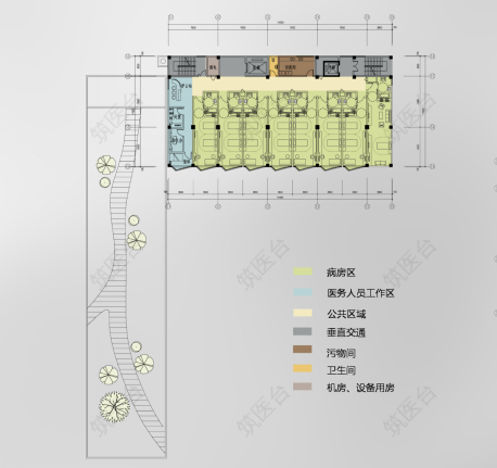 医院六层平面图
