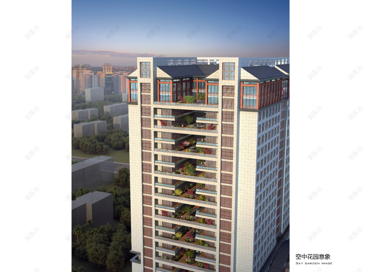 医院空中花园意向图