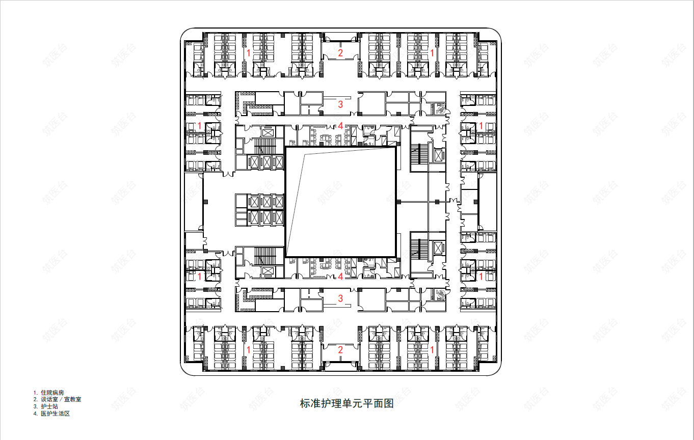 标准护理单元平面图