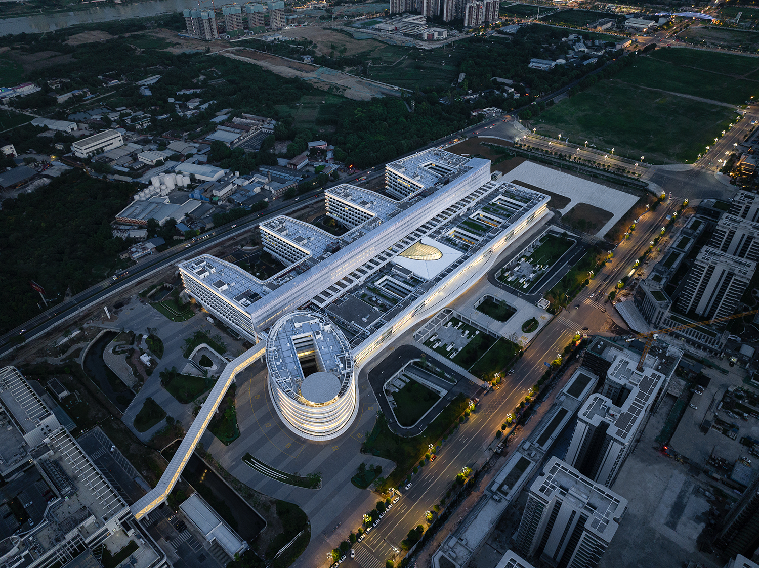 德阳市人民医院旌北院区鸟瞰实景