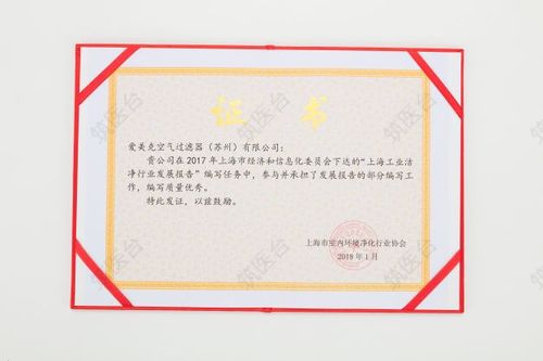 上海工业洁净行业发展报告编写证书